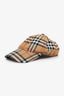 Burberry Brown Cotton Nova Check Hat Size M/L