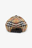 Burberry Brown Cotton Nova Check Hat Size M/L