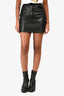 Maje Black Leather/Suede Mini Skirt Size 34