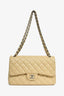 Pre-Loved Chanel™ 2011-12 Beige Caviar Leather Jumbo Double Flap Shoulder Bag