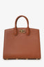 Salvatore Ferragamo Orange Studio Box Bag With Strap