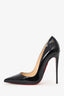 Christian Louboutin Black Patent So Kate Pumps Size 37