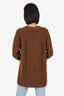 Vince Brown Wool Knit Cardigan With Top Set Size XS/S