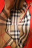 Burberry Red Leather Hobo Shoulder Bag