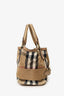 Burberry Beige House Check Canvas/Leather Aurelia Diaper Bag