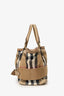 Burberry Beige House Check Canvas/Leather Aurelia Diaper Bag