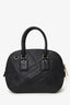 Burberry Black Heritage Check Embossed Leather Small Orchard Bowler Bag