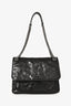 Saint Laurent Black Crinkle Leather Niki Shoulder Bag