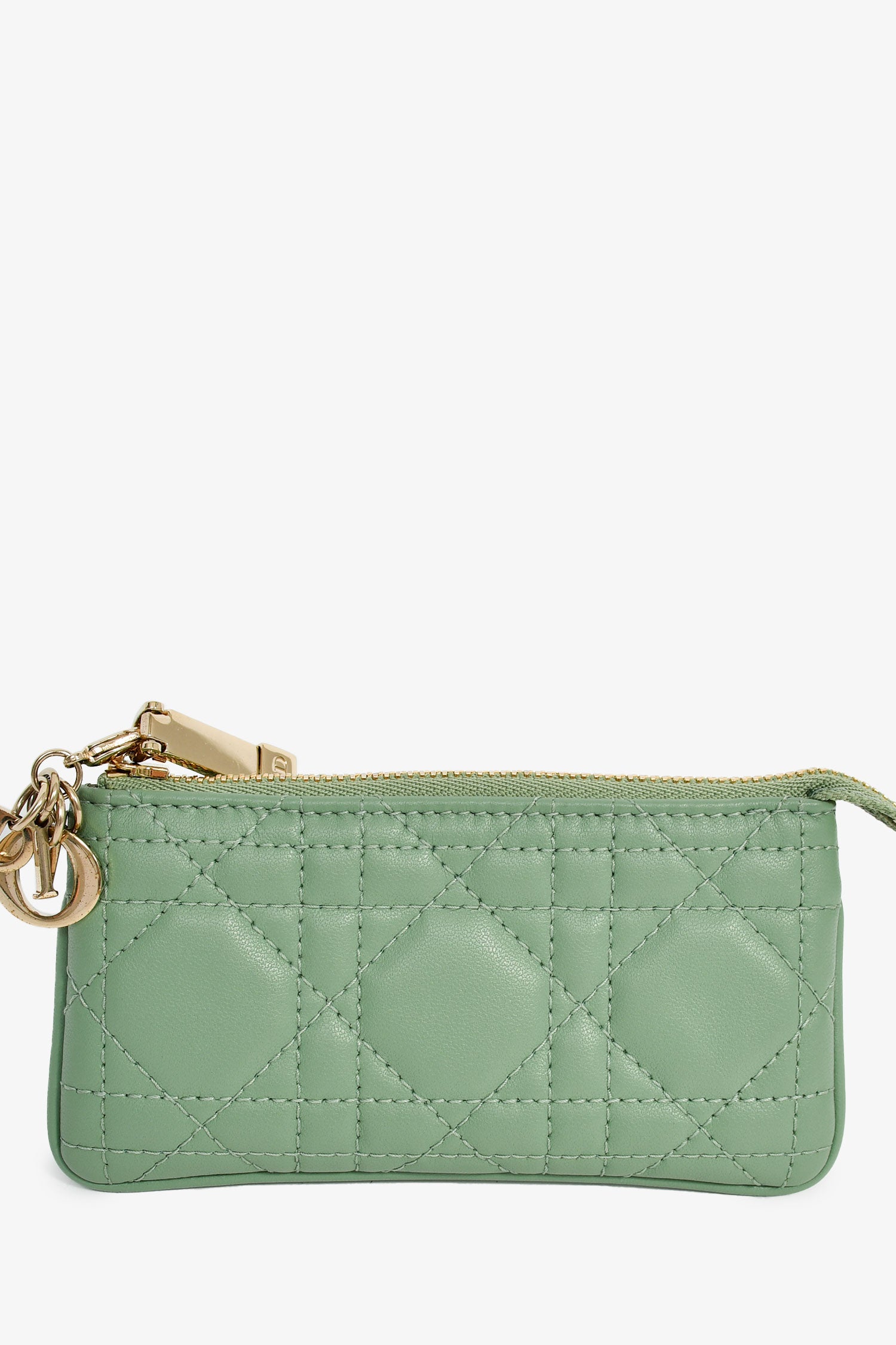 Christian Dior 2022 Green Leather Cannage Coin Pouch – Mine & Yours Christian Dior 2022 Green Leather Cannage Coin Pouch – Mine & Yours