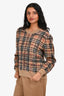 Burberry Beige Nova Check Scribble Sweater Size S