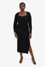 Ba&sh Black Ribbed Knit Dress Size L