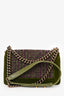 Pre-Loved Chanel™ 2013/2014 Green/Purple Velvet Tweed Old Medium Boy Bag