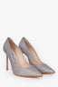 Jimmy Choo Dusty Glitter Romy 100 Pumps Size 38