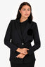 Sandro Navy Velvet Trimmed Blazer Size 36