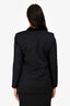 Sandro Navy Velvet Trimmed Blazer Size 36