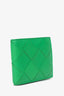 Bottega Veneta Green Intrecciato Leather Bi-Fold Wallet
