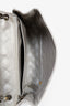 Pre-Loved Chanel™ 2008/2009 Silver Leather Metallic Quilted Maxi Classic Bag