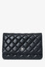 Pre-Loved Chanel™ 2021 Black Caviar Leather Classic Wallet On Chain
