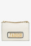 Christian Dior White Leather J'Adior Medium Shoulder Bag