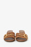 Gucci Brown Horsebit Leather-trimmed Suede Mules Size 36