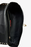 Valentino Black Grained Front Flap Rockstud Top Handle with Strap