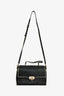 Valentino Black Grained Front Flap Rockstud Top Handle with Strap