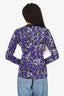 Balenciaga Purple/Black Printed Knit Long Sleeve Top size 38