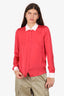 Emilio Pucci Pink/White Silk Button Up Blouse Size 4