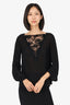 Emilio Pucci Black Silk Button Up Blouse Size 8