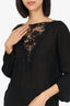 Emilio Pucci Black Silk Button Up Blouse Size 8