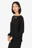 Emilio Pucci Black Silk Button Up Blouse Size 8