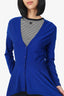 Alexander McQueen Blue Wool Flounce Cardigan Size M