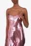 Tom Ford Pink Sequin Sleeveless Jumpsuit Size 42