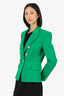 Balmain Green Wool Double Breasted Blazer Size 42