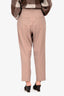 Judith & Charles Taupe Straight Leg Trousers Size 4
