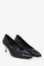 Pre-Loved Chanel™ Black Leather Point Toe Heels Size 38C
