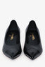 Pre-Loved Chanel™ Black Leather Point Toe Heels Size 38C