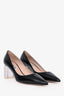 Miu Miu Black Patent Leather Pointed Toe Heels Size 38