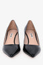 Miu Miu Black Patent Leather Pointed Toe Heels Size 38