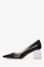 Miu Miu Black Patent Leather Pointed Toe Heels Size 38