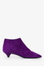Prada Purple Suede Kitten Heel Booties Size 38