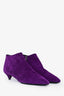 Prada Purple Suede Kitten Heel Booties Size 38