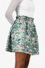 Red Valentino Green/Pink Floral Mini Skirt Size 38