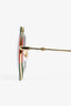 Gucci Red/Green Square Oversized Sunglasses