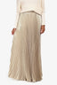 L'Idee Gold Pleated 'Romance' Maxi Skirt Size S