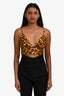 Sandro Leopard Print Satin Bralette Top Size 1