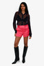 Alice + Olivia Neon Pink Satin Shorts Size 2