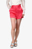 Alice + Olivia Neon Pink Satin Shorts Size 2