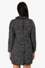 Dolce & Gabbana Black/Pink Tweed Floral Pocket Coat Size 38