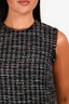 Dolce & Gabbana Black/Pink Tweed Sleeveless Dress Size 40